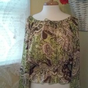 Boho Sheer Polyester Top